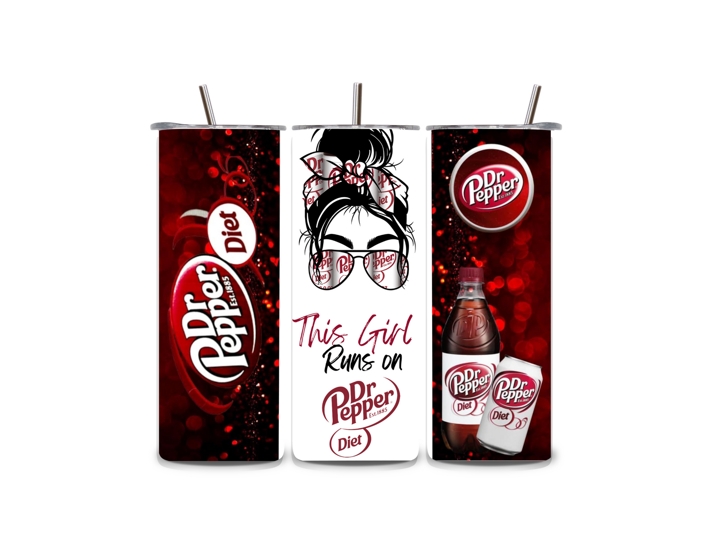 Diet Dr Pepper 20oz Stainless Steel Tumbler