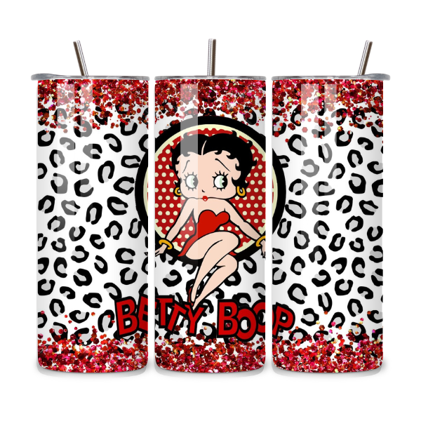 Betty Boop Leopard Print 20oz Stainless Steel Tumbler