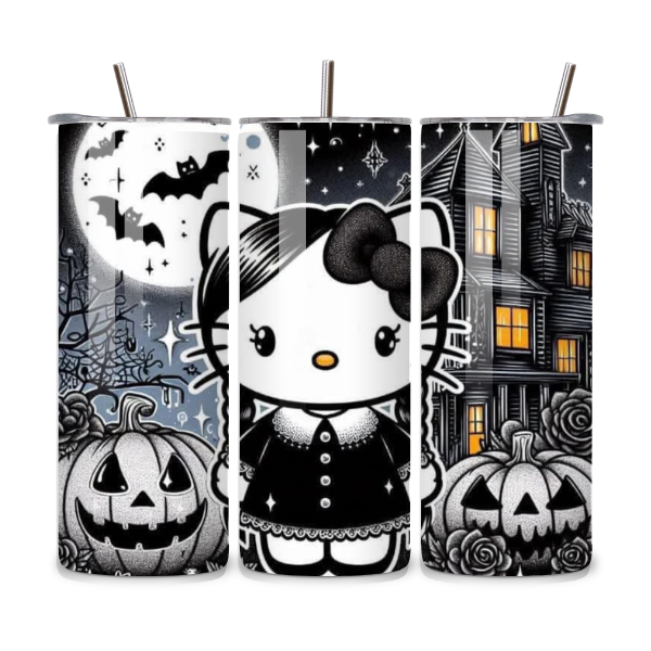Hello Kitty Goth Halloween 20oz Stainless Steel Tumbler