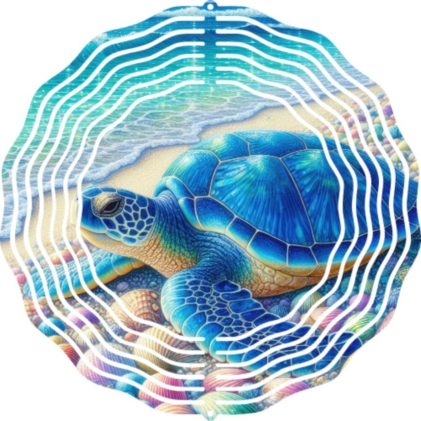 Handmade Sea Turtle 10" Wind Spinner