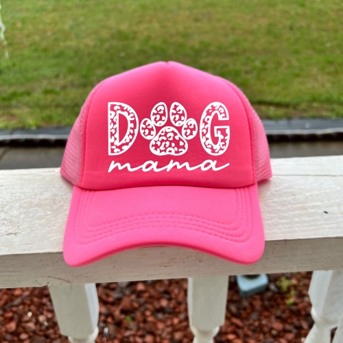Dog Mama Hot Pink Women’s Trucker Hat