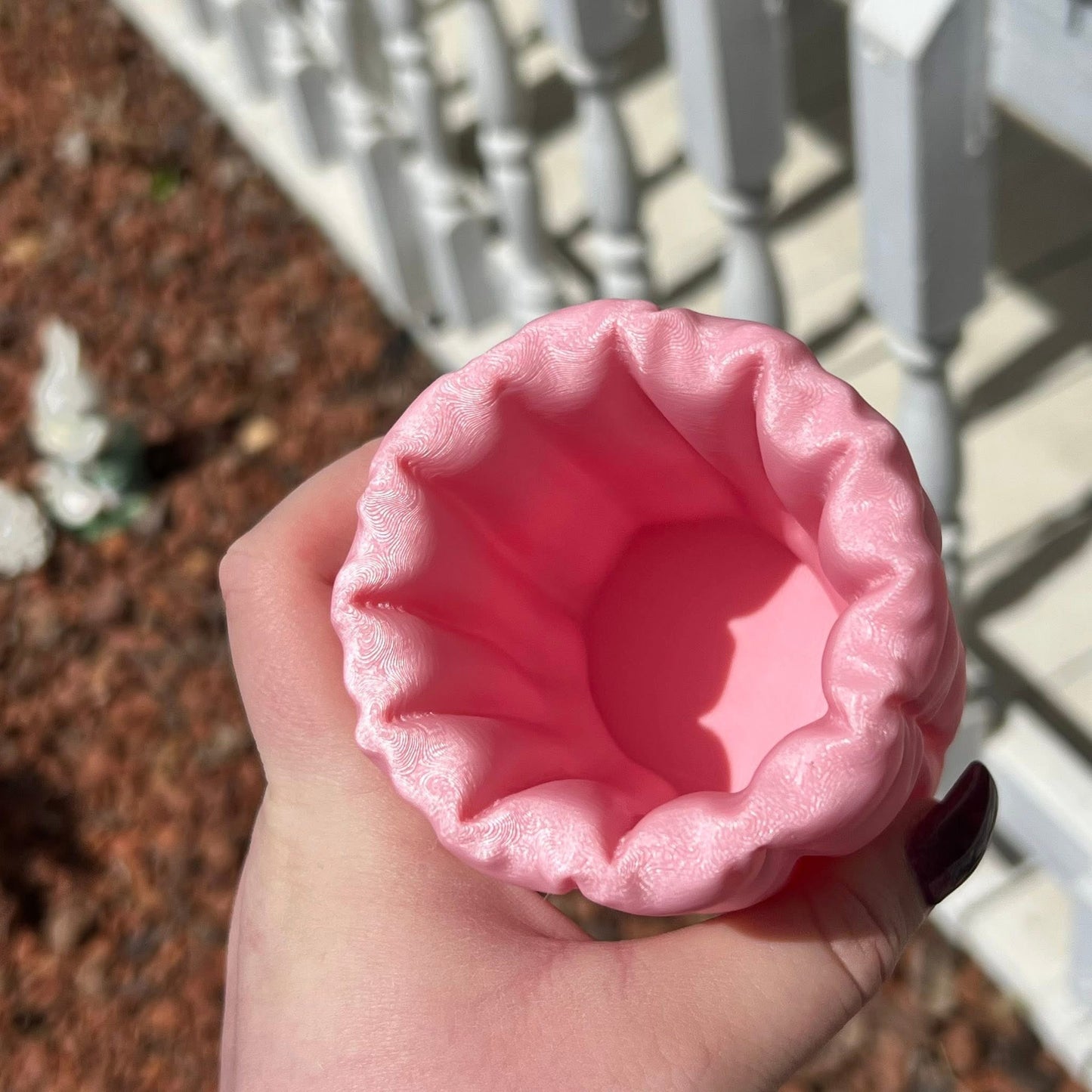 Pink Puffy Pen Holder 3.65” Desk Organizer Cute Pencil Cup Aesthetic Desk Decor