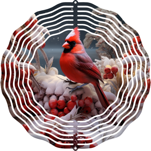 Cardinal Christmas Wind Spinner