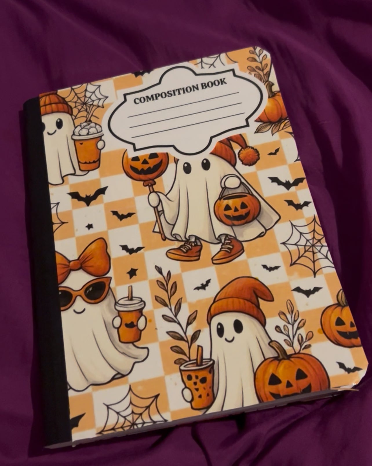 Oopsie Cute Halloween Ghost Fall Composition Notebook
