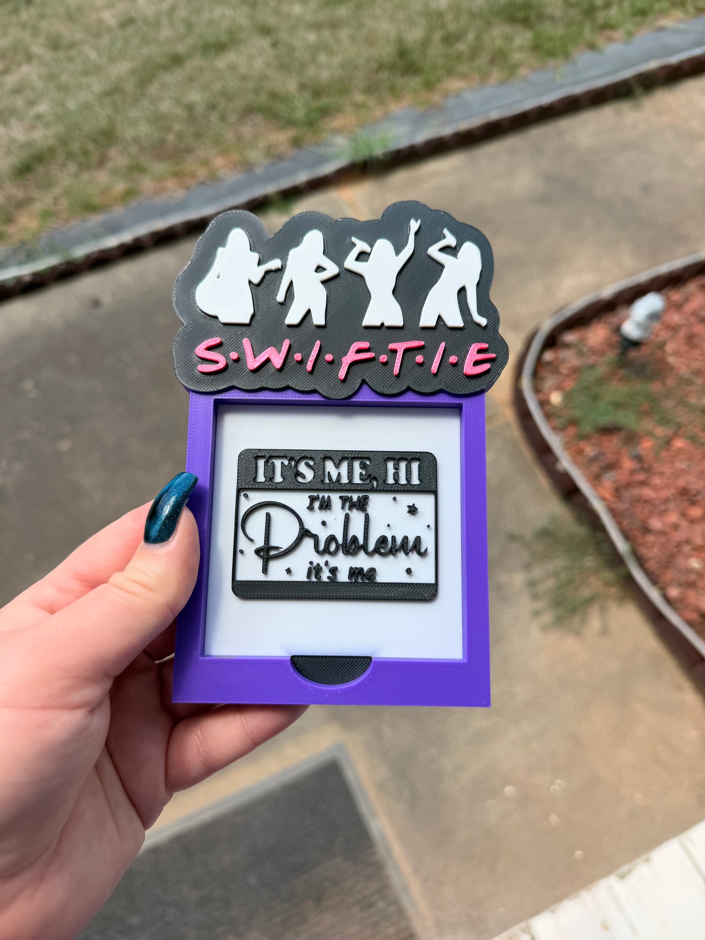 Taylor Swift Sticky Note Holder | Swiftie Desk Organizer | 3D Printed Note Holder