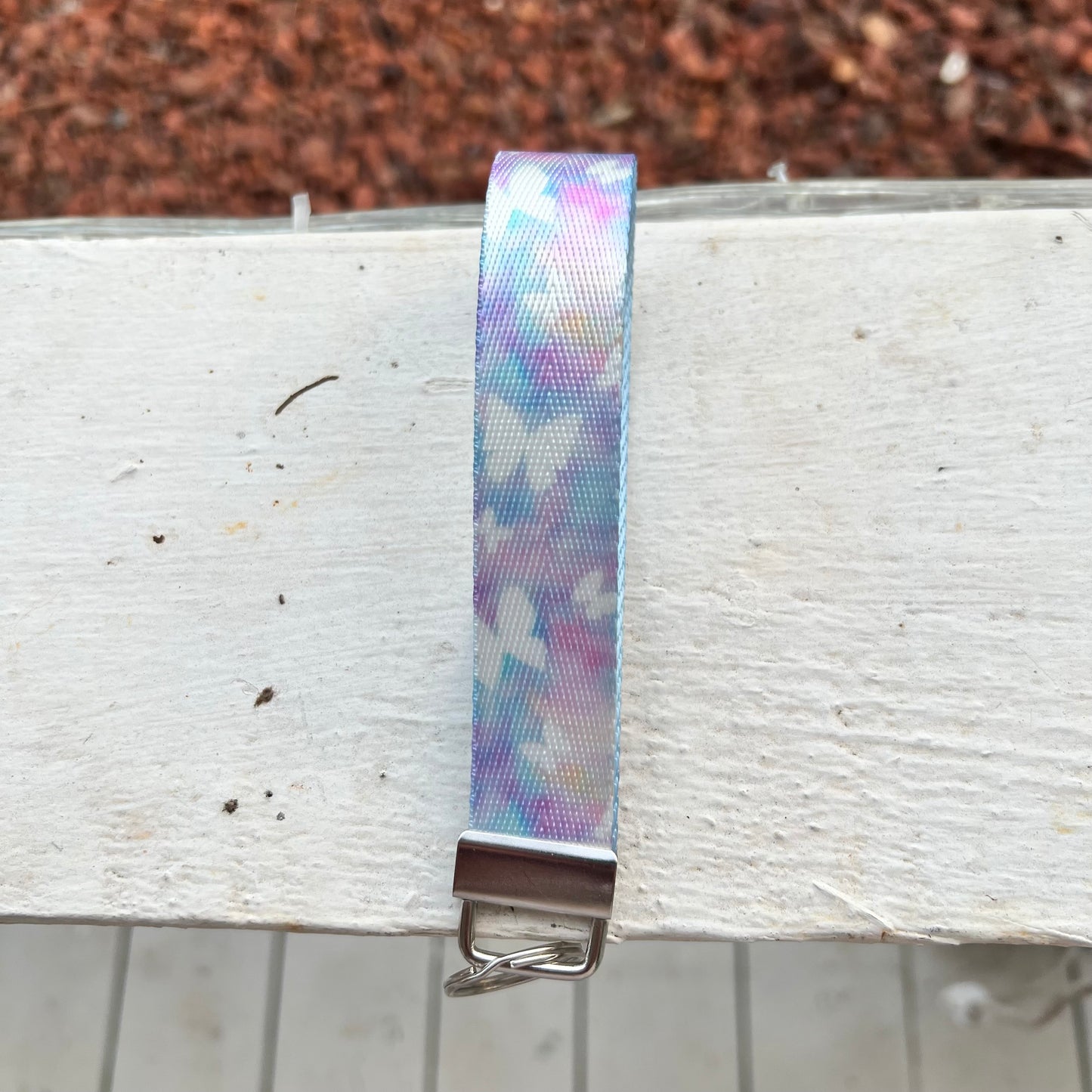 Handmade Blue Butterfly Keychain Wristlet
