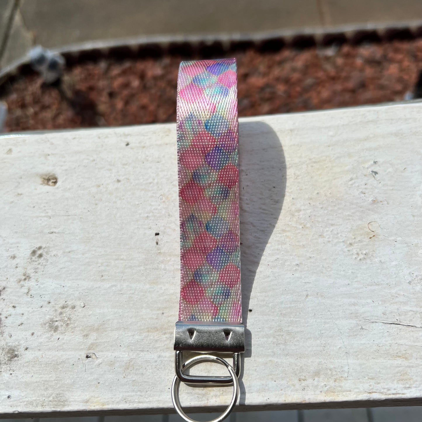 Handmade Pink Mermaid Tail Keychain Wristlet