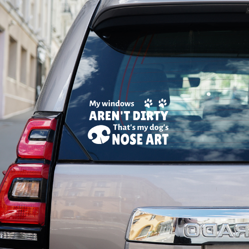 Dog's Nose Art Vinyl Car Decal