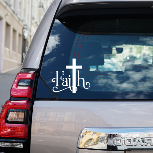 Faith Cross Vinyl Decal
