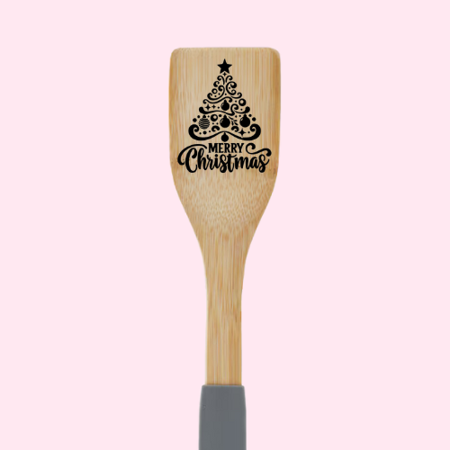 Merry Christmas Bamboo Spatula