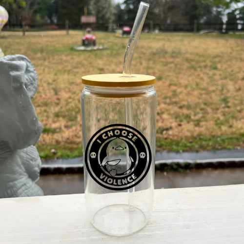 I Choose Violence 16oz Glass Cup
