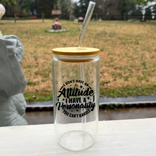 Attitude 16oz Glass Cup