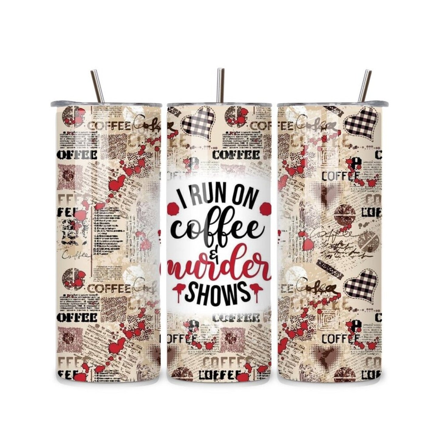 Coffee And Murder Shows 20oz Stainless Steel Tumbler