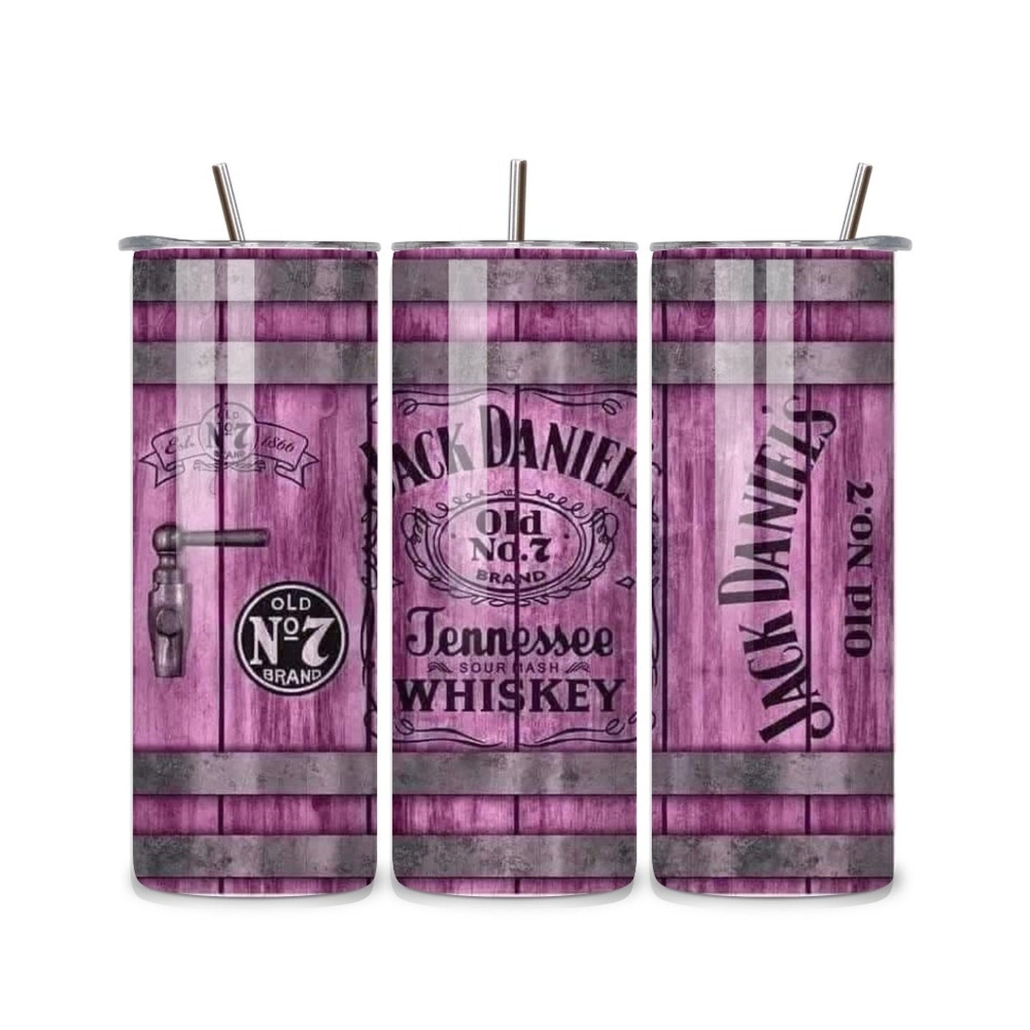 Jack Daniels Pink 20oz Stainless Steel Tumbler
