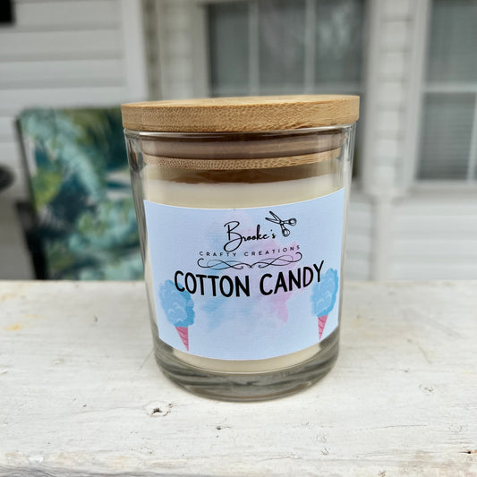 Cotton Candy Soy Candle – Sweet Carnival Scent | 10oz 100% Coconut Soy Wax