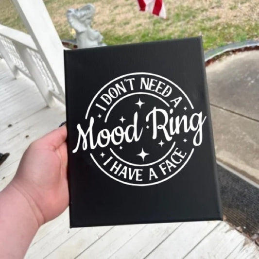 Mood Ring Funny Black Canvas Wall Art