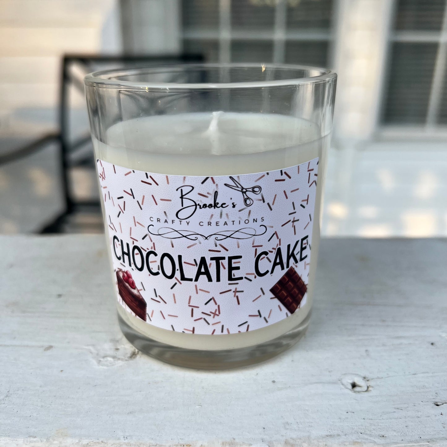 Chocolate Cake Candle – 10oz Coconut Soy Wax Dessert Scent | Handmade Candle Gift