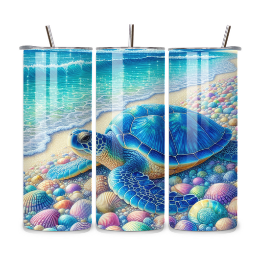 Sea Turtle Beach 20oz Stainless Steel Tumbler