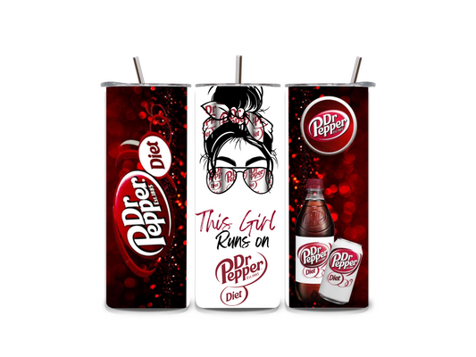 Diet Dr Pepper 20oz Stainless Steel Tumbler