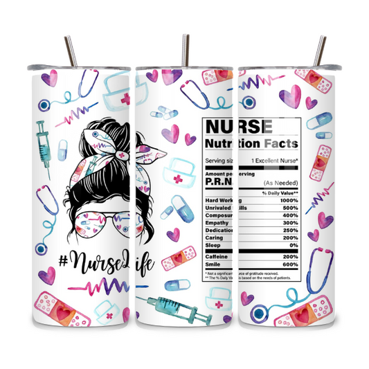 Nurse Life 20oz Stainless Steel Tumbler