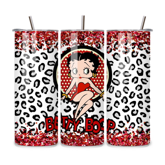 Betty Boop Leopard Print 20oz Stainless Steel Tumbler