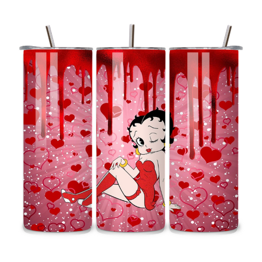 Betty Boop Red Drip 30oz Stainless Steel Tumbler