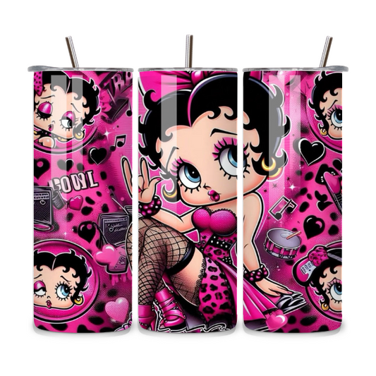 Betty Boop Pink 20oz Stainless Steel Tumbler