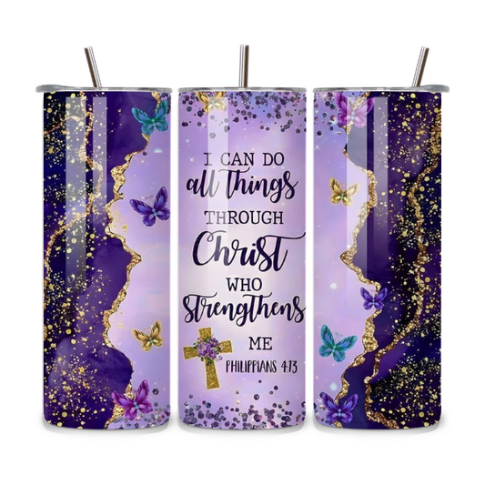Purple Faith 20oz Stainless Steel Tumbler