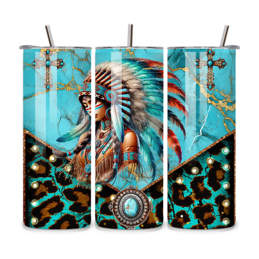 Native American 20oz Stainless Steel Tumbler