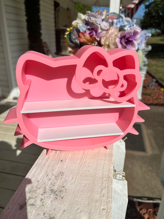 Hello Kitty Mini Shelf Organizer | Sanrio Kawaii Desk Decor Display Stand Pink