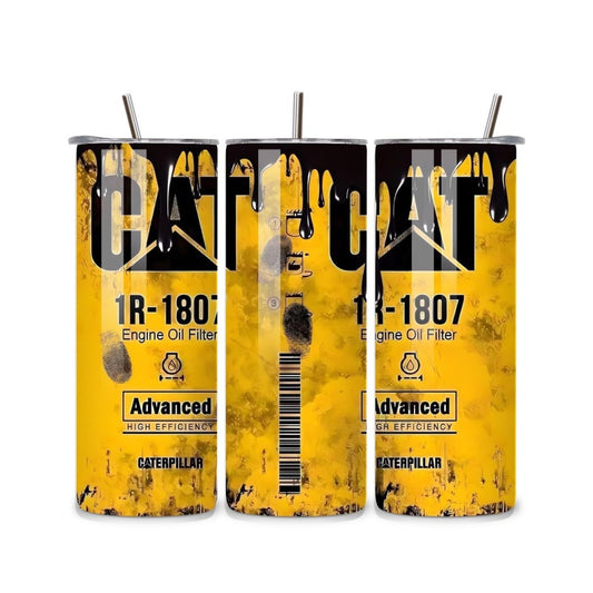 Cat Oil Filter 20oz Stainless Steel Tumbler