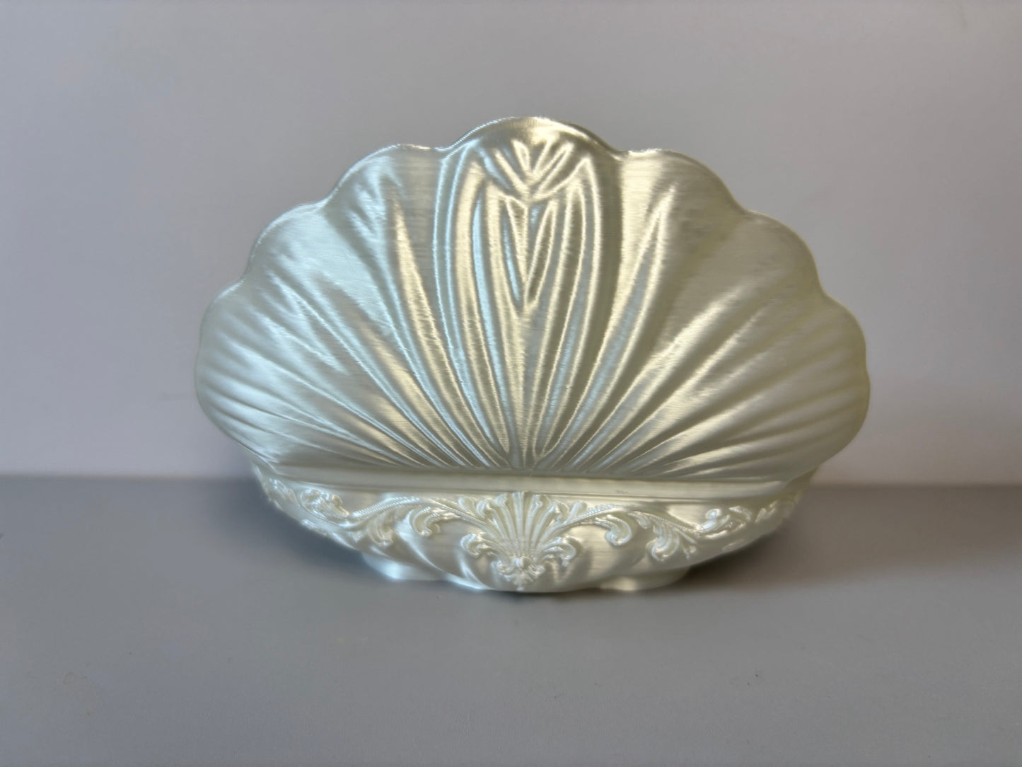 Pearlescent Seashell Jewelry Box | Coastal Trinket Organizer