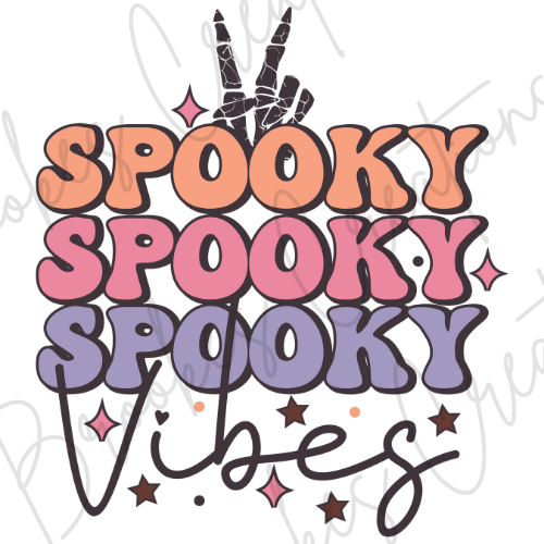 Spooky Vibes Sublimation DTF Transfer