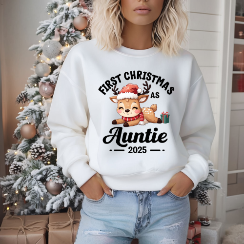 First Christmas As Auntie 2025 Sweatshirt