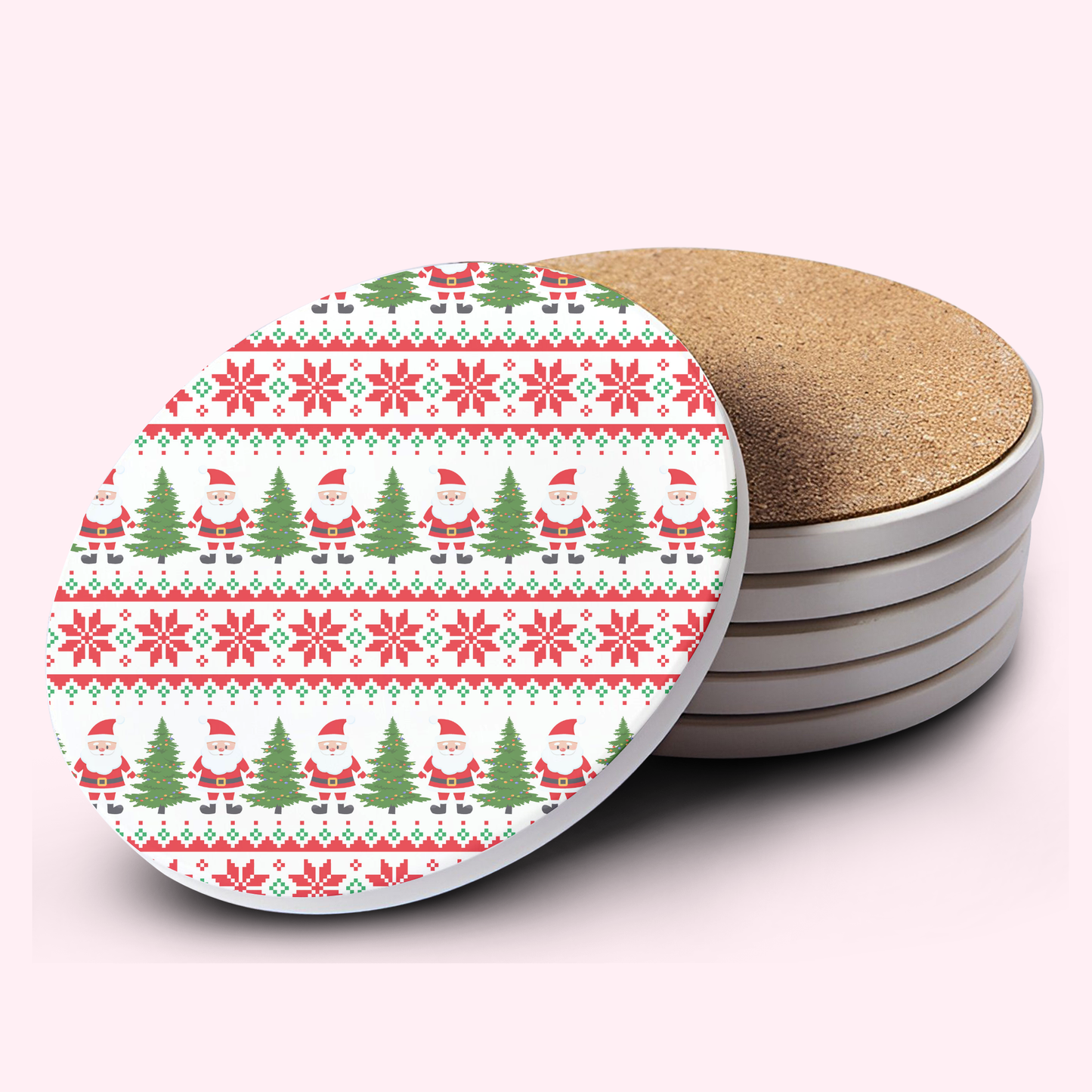 Christmas Ceramic Bar Coasters