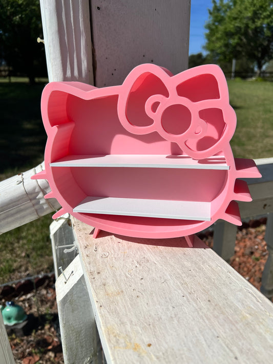 Hello Kitty Mini Shelf Organizer | Sanrio Kawaii Desk Decor Display Stand Pink