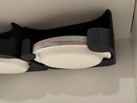 Paper Plate Dispenser Holder | 6”, 8”, 10.5” Sizes | Kitchen Organizer