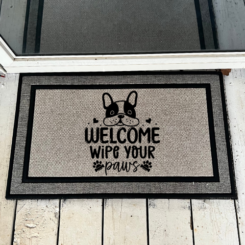 Welcome Wipe Your Paws Door Mat