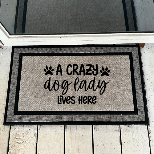 Crazy Dog Lady Door Mat