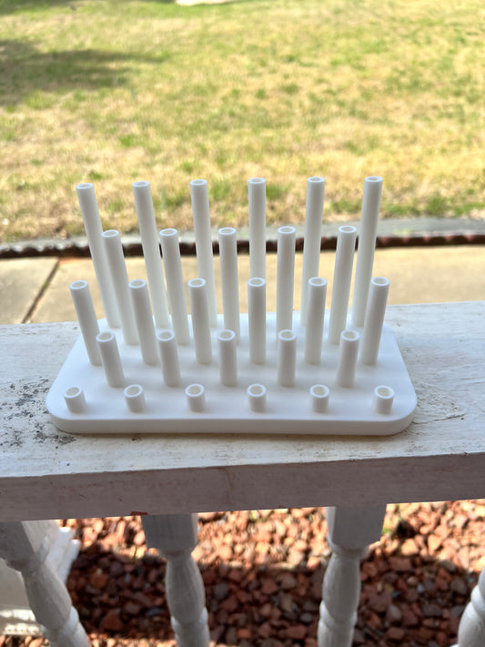 Straw Topper Display Stand Holds 28 Tiered Vendor Booth Organizer Rack