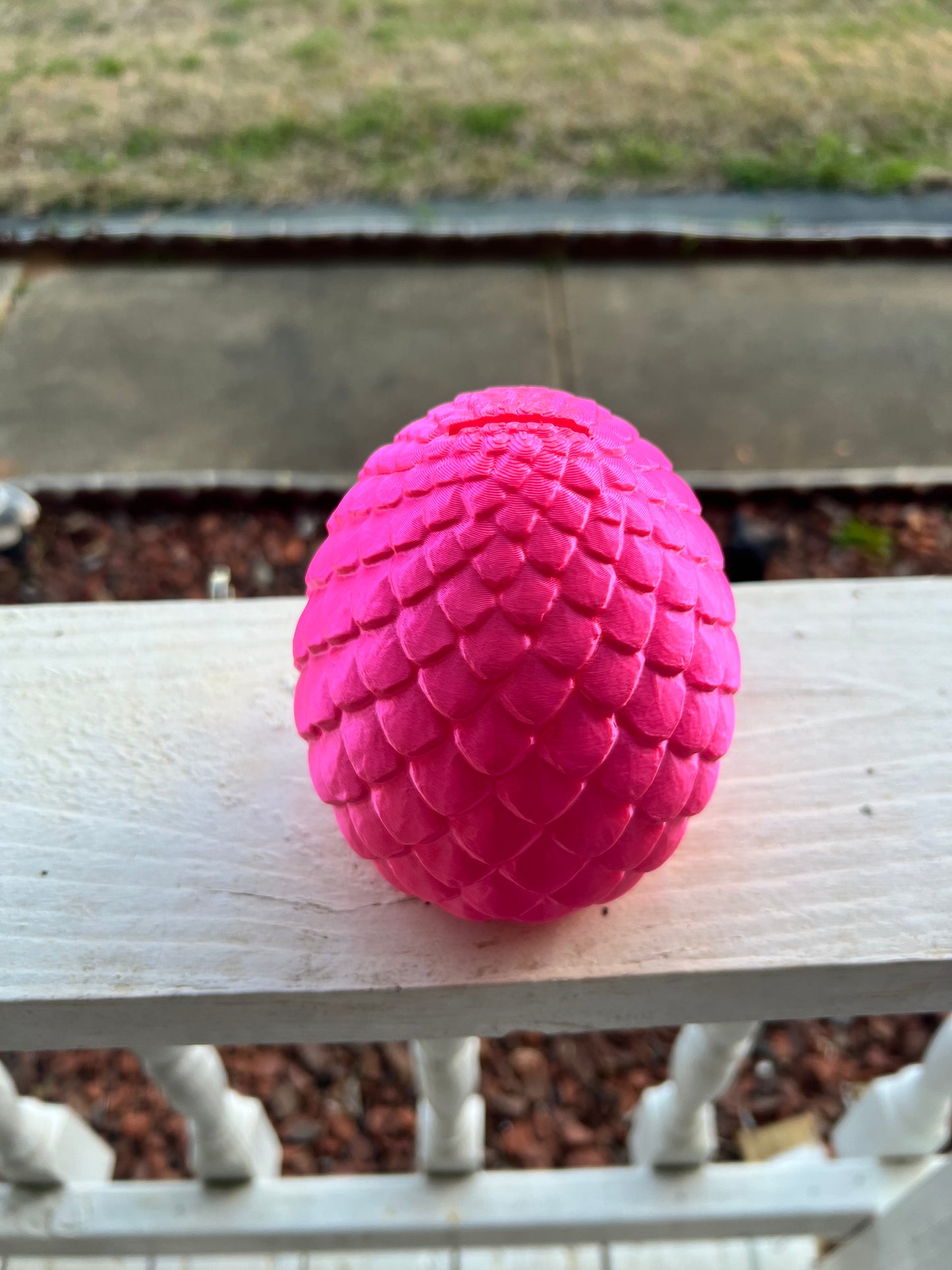5” Dragon Egg Piggy Bank | Fantasy Coin Bank with Lid | Scaled Design Decor