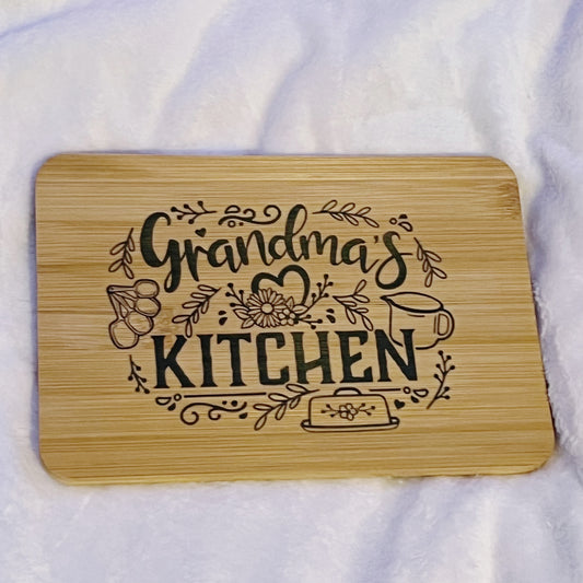 Grandma's Kitchen Bamboo Cutting Board