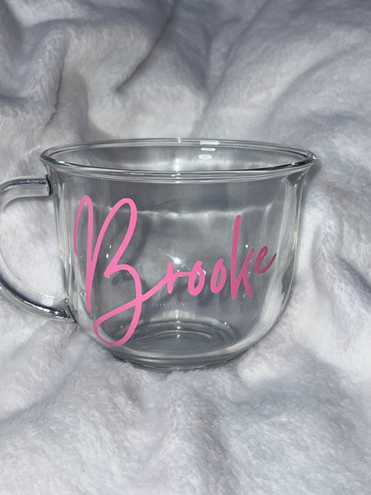 Custom Name 18 oz Glass Mug