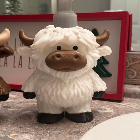 Highland Cow Bath & Body Works Foaming Soap Holder | 3D Printed Bathroom Decor