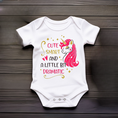 Cute Smart And A Little Dramatic White Baby Onesie