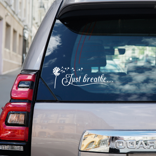 Just Breathe Vinyl Car Decal