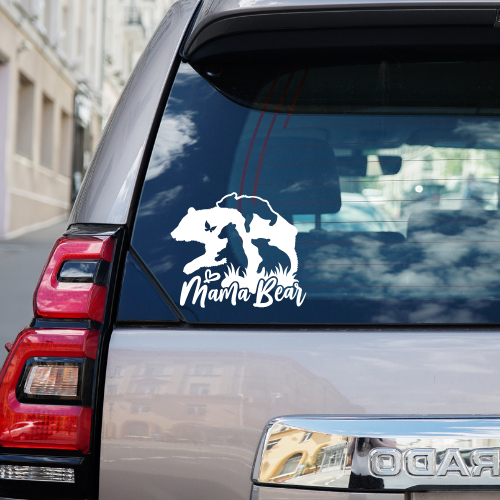 Mama Bear Vinyl Car Decal
