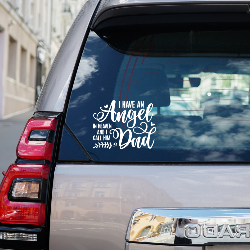 Dad In Loving Memory Vinyl Car Decal