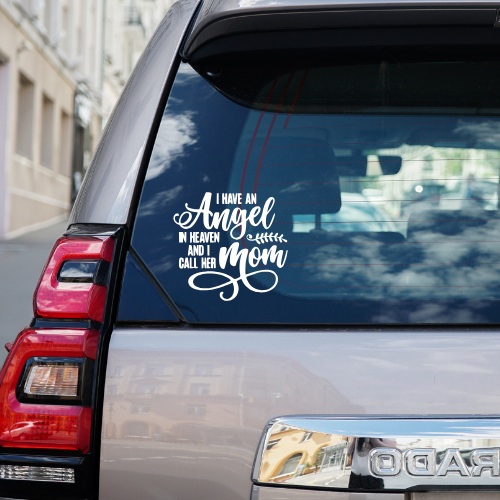 Mom In Loving Memory Vinyl Car Decal