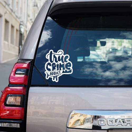 True Crime Addict Vinyl Car Decal